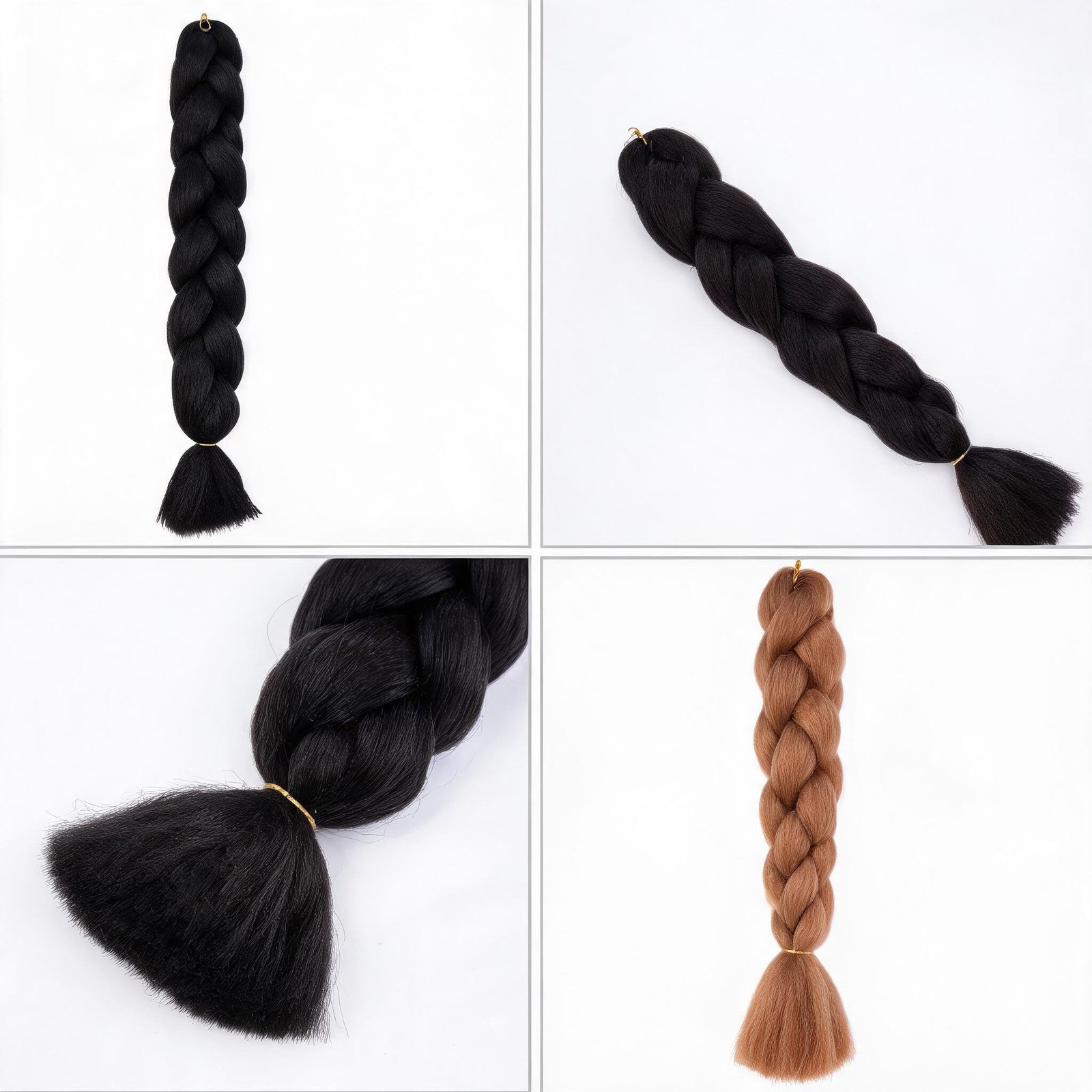 Jumbo Braid Synthetic Hair Extensions | High Temp Fiber African Dreadlock Crochet Braids, Multiple Solid Colors
