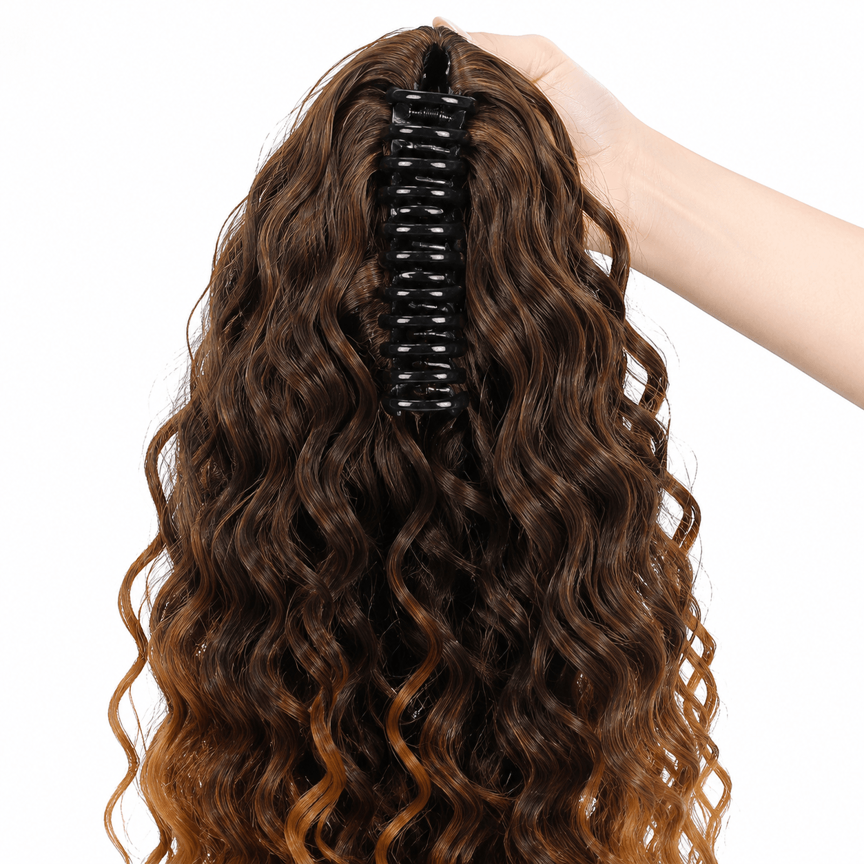 Wholesale Deep Wave Curly Ponytail Extension for Women – Clip In Synthetic Hair Ponytail Supplier