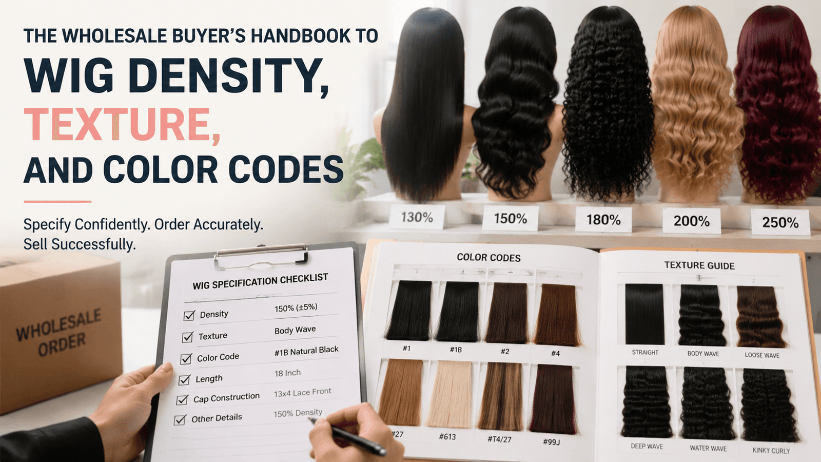 The Wholesale Buyer's Handbook to Wig Density, Texture, and Color Codes