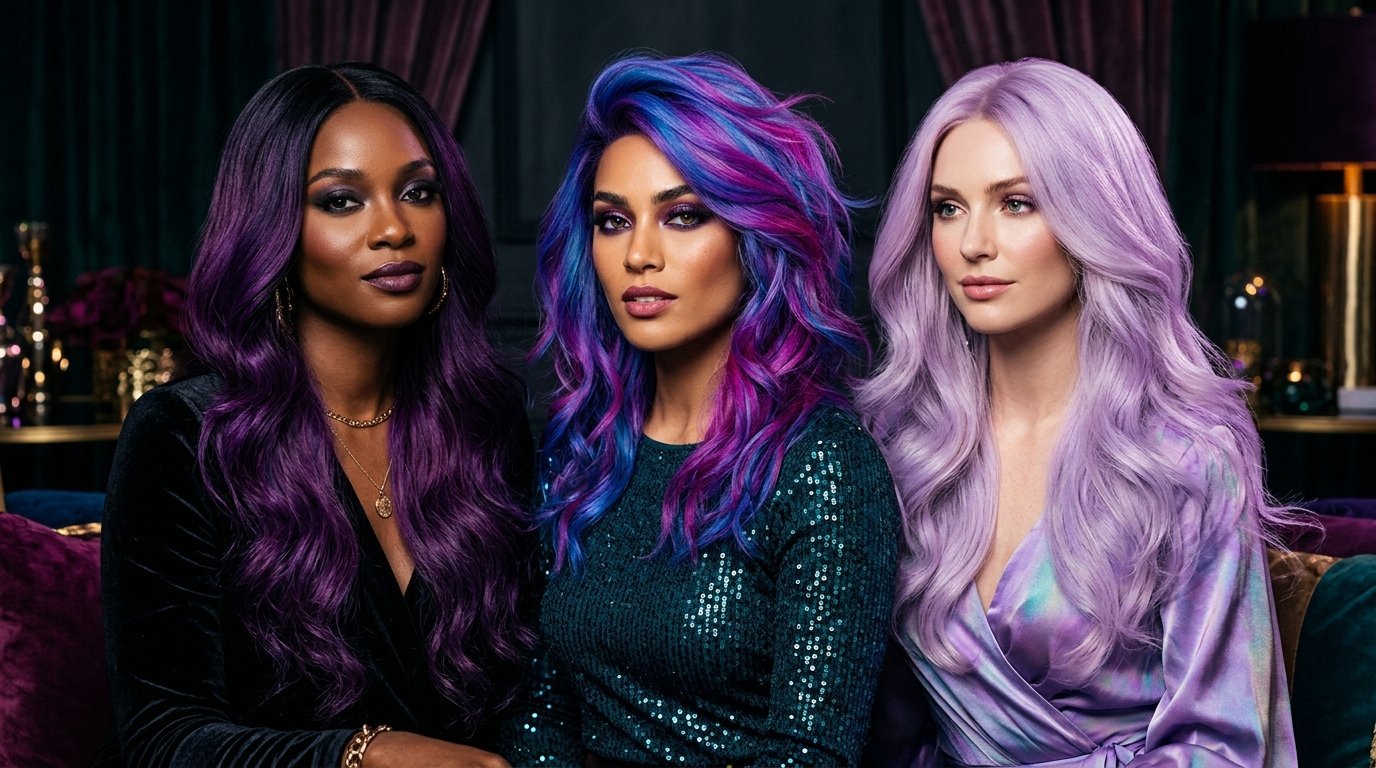 Purple Wigs: Black and Purple, Blue and Purple, Light Lavender, and How to Choose the Right Shade