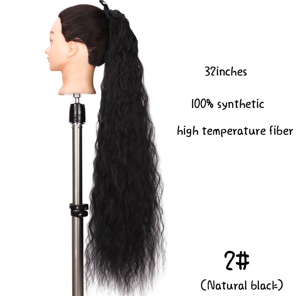 Corn Wave Wrap Around Synthetic Ponytail Extension Heat Resistant Hairpiece Model 0022B