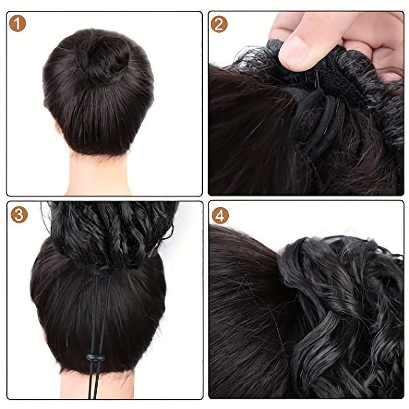 Afro Kinky Curly Drawstring Synthetic Ponytail Extension Hairpiece Model CJ580