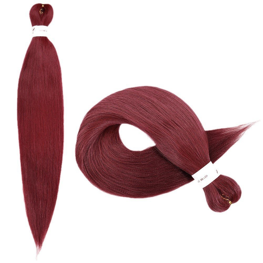 Colorful Gradient EZ Braid Synthetic Hair Extensions Pre Stretched 26 Inch 90g