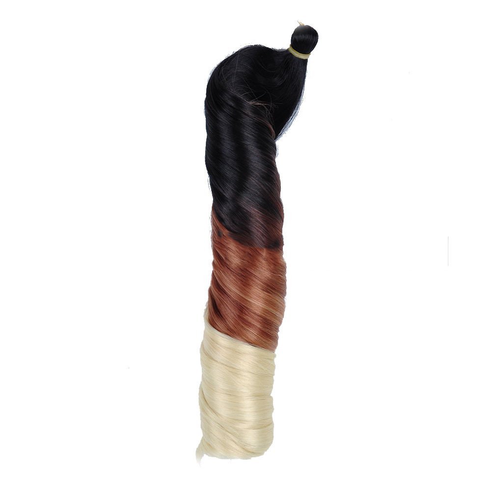 24 Inch French Loose Wave Pony Curl Crochet Synthetic Extensions Tube Curl Model