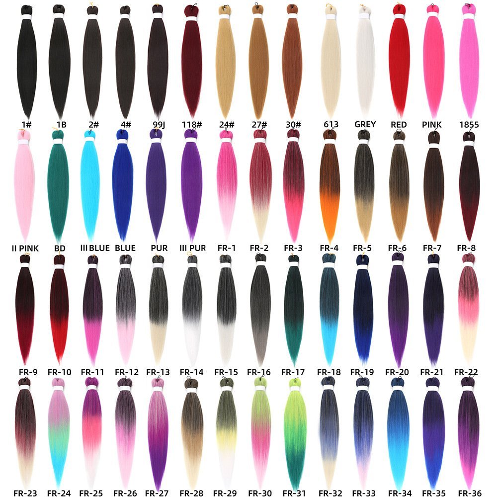 PVC Flame Retardant Low Temp Easy Braid Synthetic Extensions 26 Inch 90g