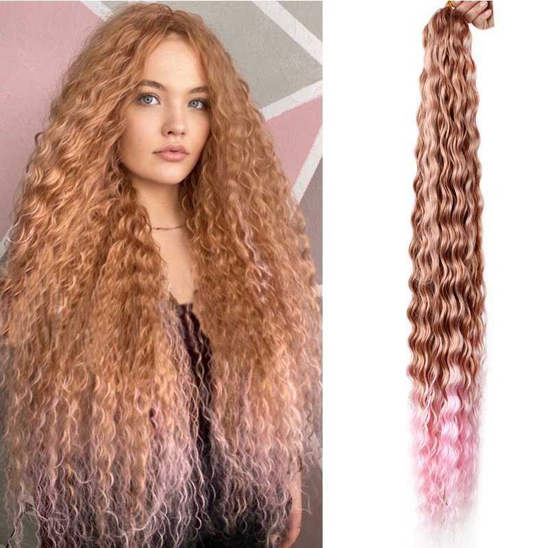 Deep Wave Twist Synthetic Crochet Hair Extensions Model Deep 24in 30in