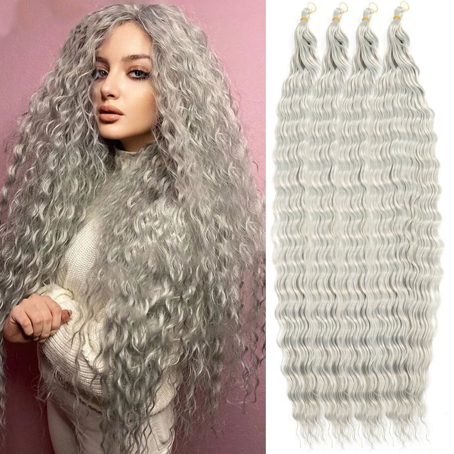 Deep Wave Twist Synthetic Crochet Hair Extensions Model Deep 24in 30in