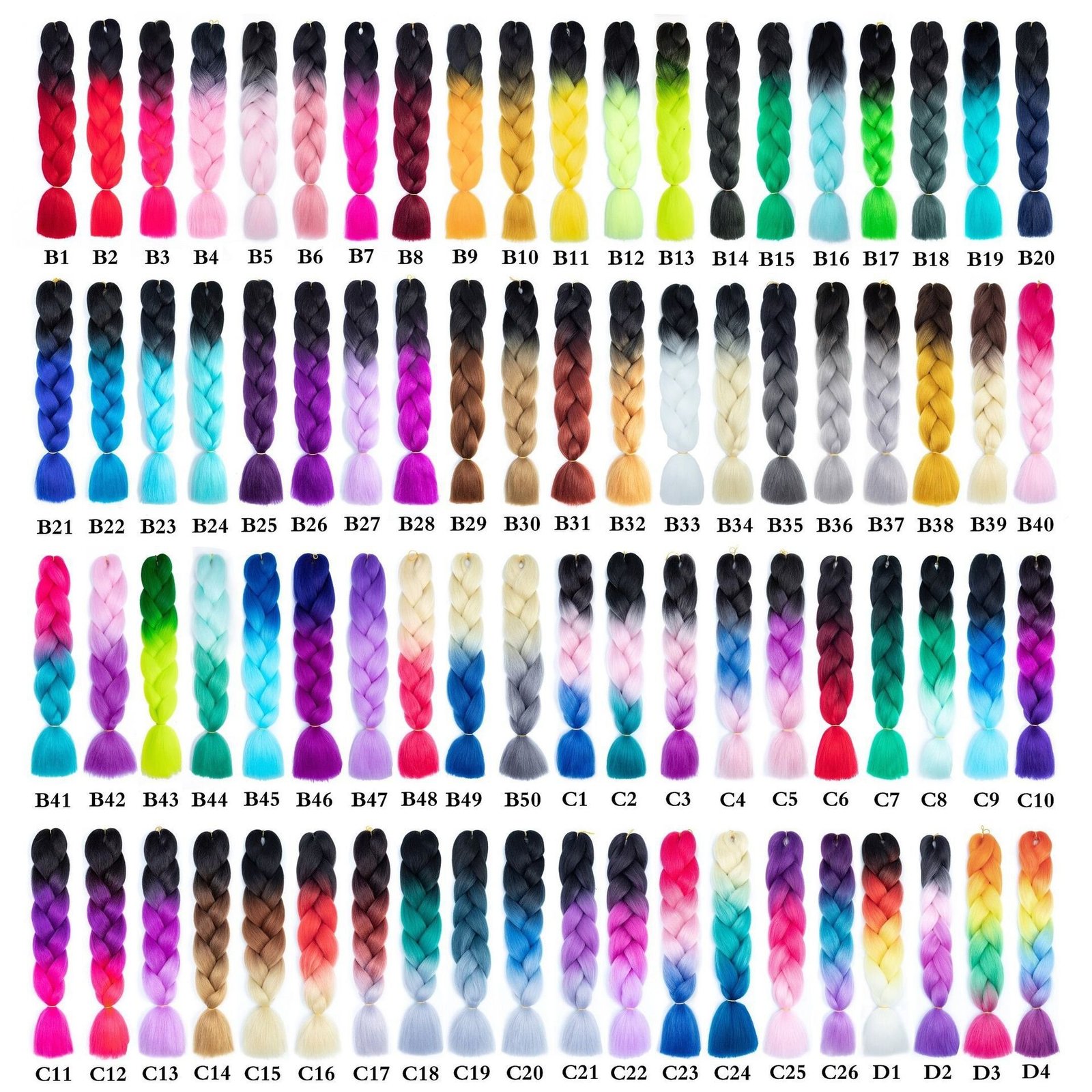 Hand Woven High Temp Jumbo Braid Synthetic Hair Extensions Braid Strand