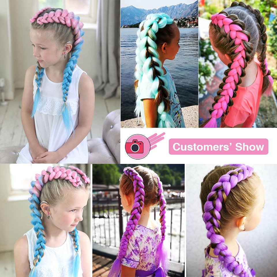 Hand Woven High Temp Jumbo Braid Synthetic Hair Extensions Braid Strand