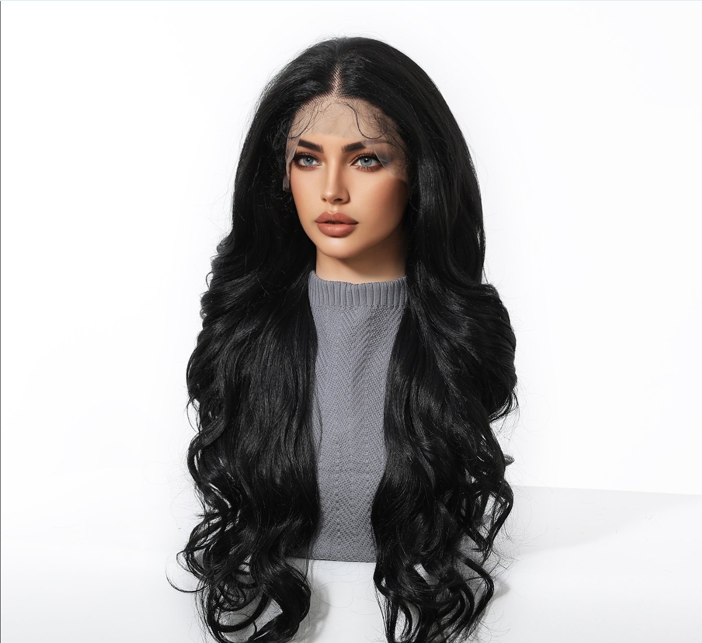 13x6 Futura Front Lace Middle Part Body Wave Synthetic Wig SWLF8002