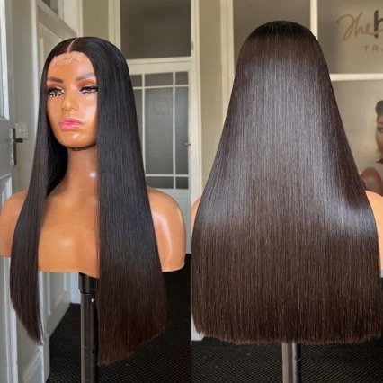 100 Percent Raw Vietnamese Single Donor Human Hair Bone Straight Lace Wig