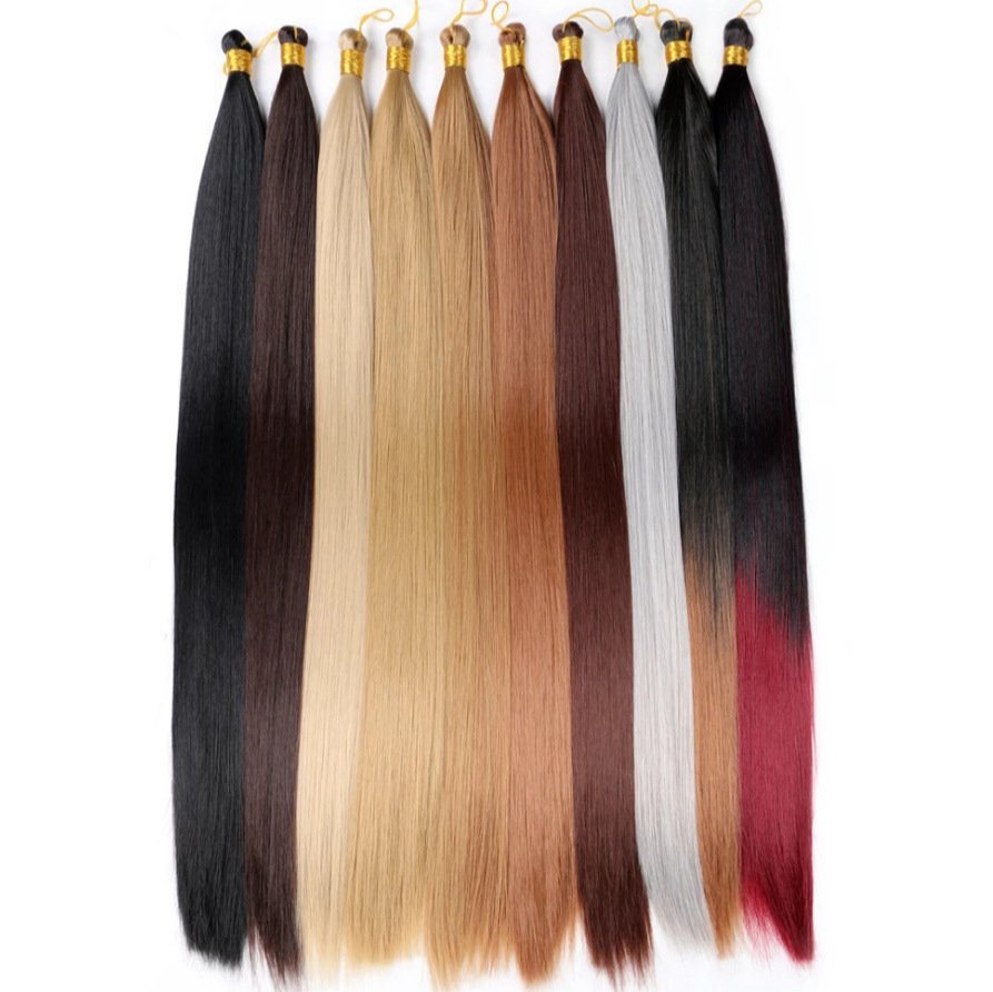 24 to 28 Inch Bone Straight Braiding Hair Synthetic Extensions Bundle Model 001