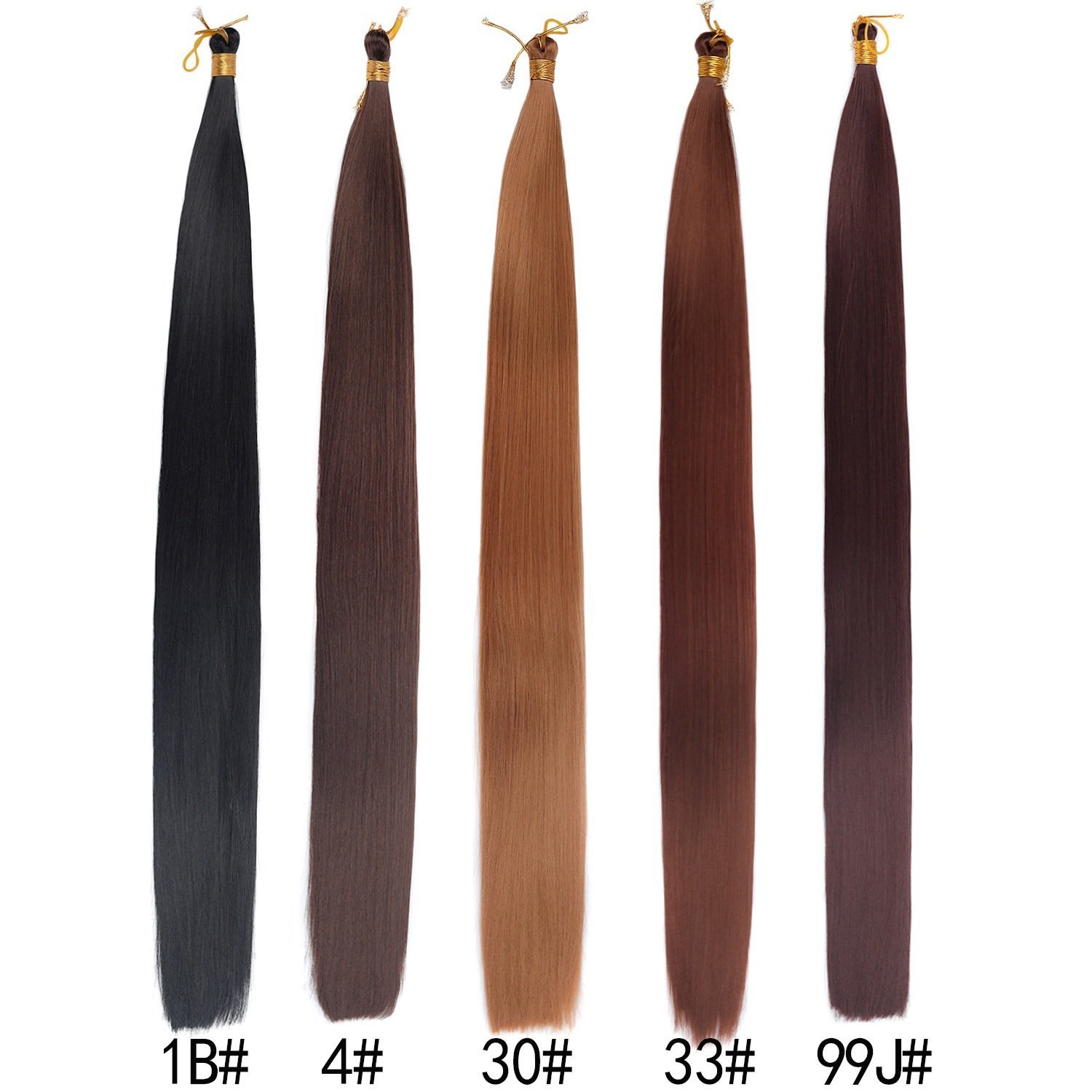 24 to 28 Inch Bone Straight Braiding Hair Synthetic Extensions Bundle Model 001
