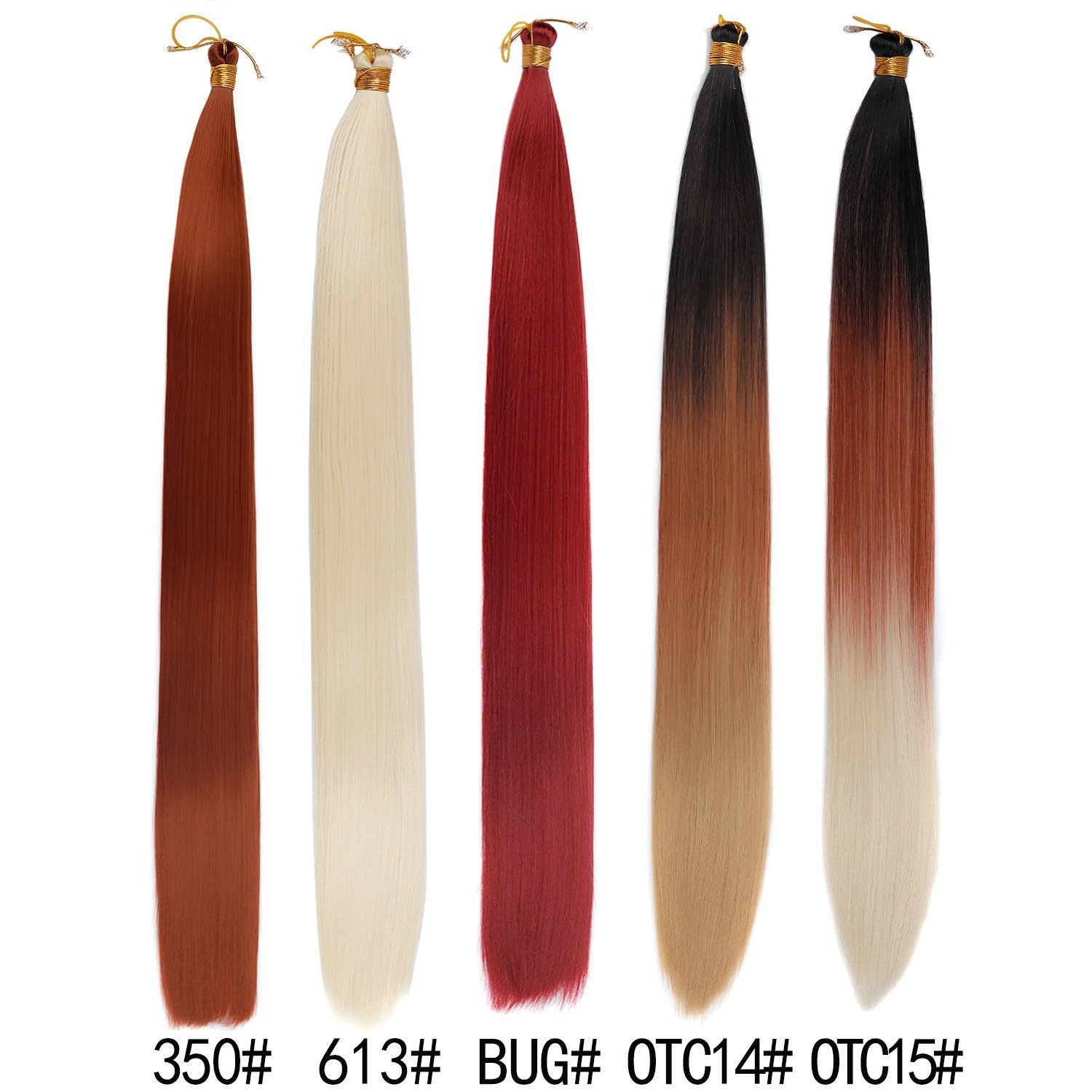 24 to 28 Inch Bone Straight Braiding Hair Synthetic Extensions Bundle Model 001