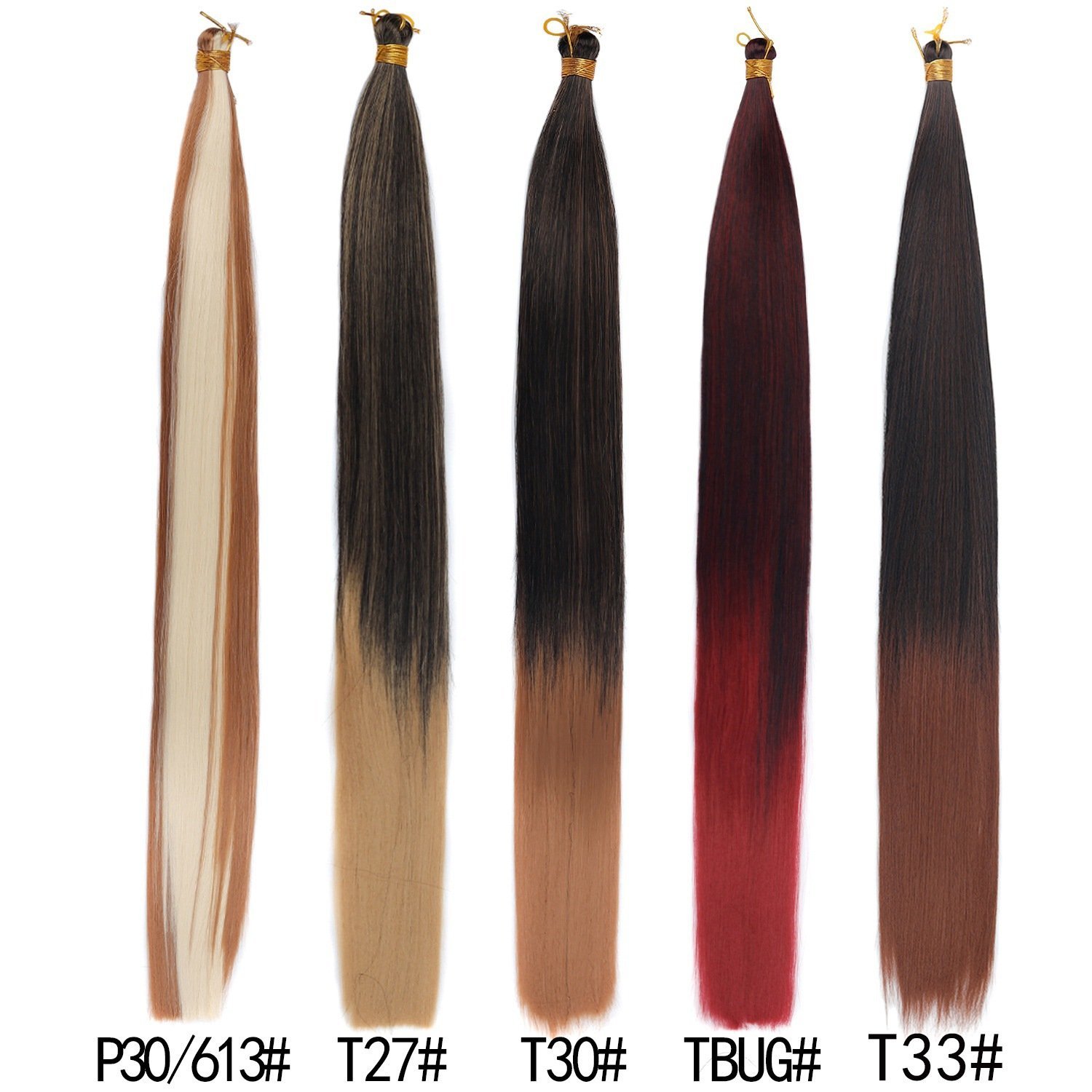 24 to 28 Inch Bone Straight Braiding Hair Synthetic Extensions Bundle Model 001