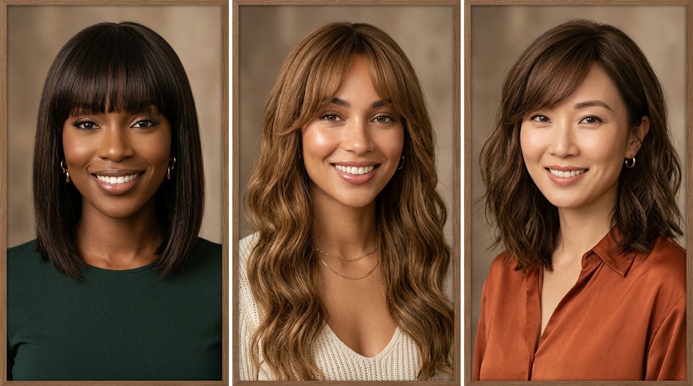 Wigs with Bangs: The Complete Guide to Human Hair Lace Front Wigs, Glueless Bang Wigs, and How to Choose Your Style