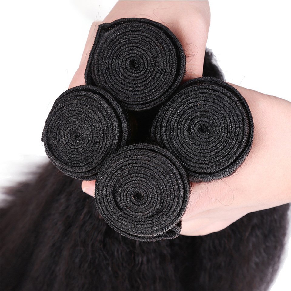 100 Percent Pure Raw Burmese Virgin Human Hair Kinky Straight Yaki Weft Bundle