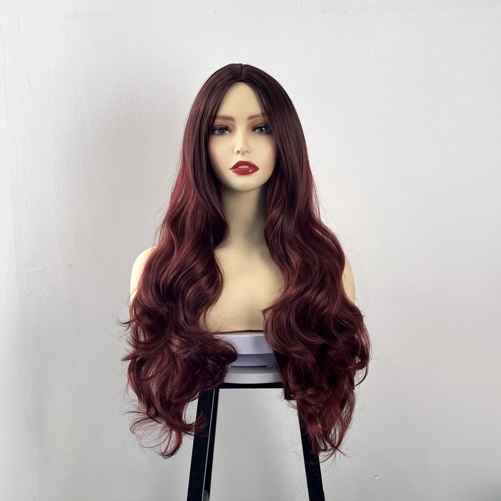 Middle Part Ombre Long Body Wave Synthetic Wig 65cm 240g Model K09