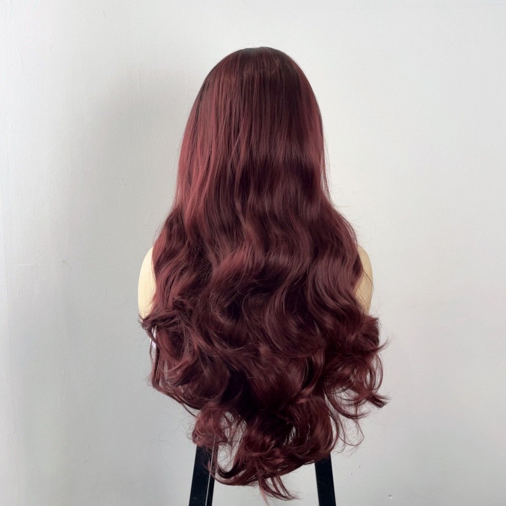 Middle Part Ombre Long Body Wave Synthetic Wig 65cm 240g Model K09