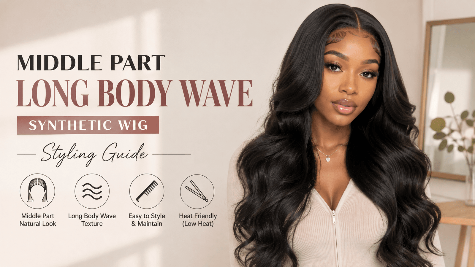 The Definitive Guide to Middle Part Long Body Wave Wigs: 68cm Styling, Silhouette Proportions, and Modern Color Trends